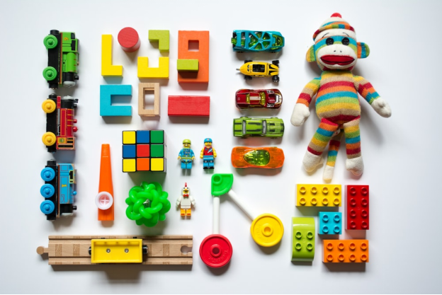 Colorful toys for sensory and visual learning