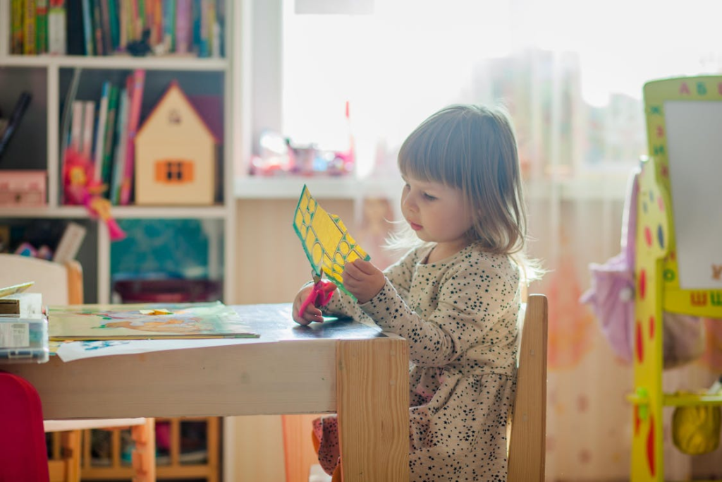 A child with special needs in a classroom