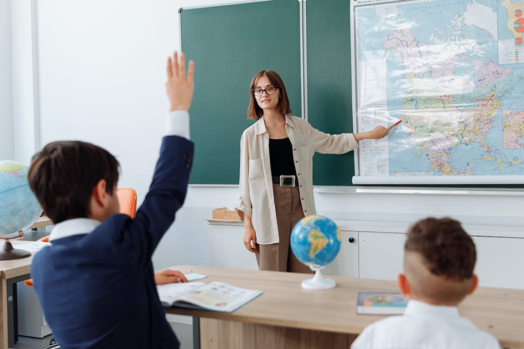 Children in a classroom.